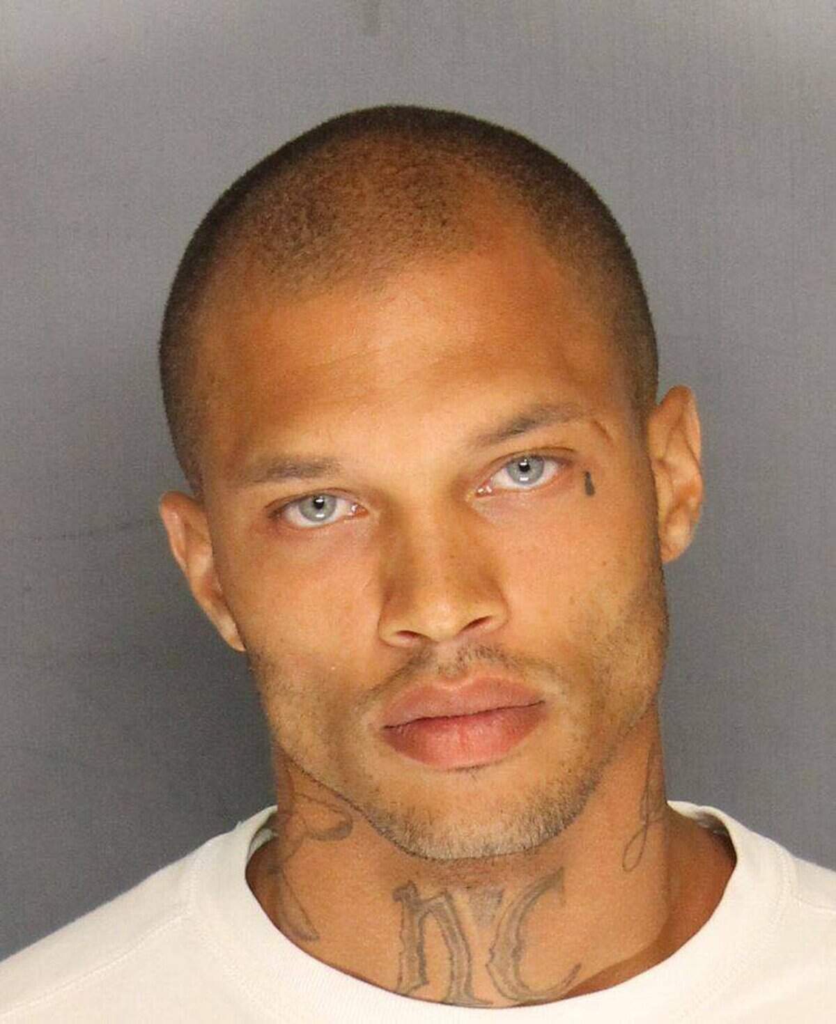This June 18, 2014, booking photo released by the Stockton Police Department shows Jeremy Meeks following his felony arrest on weapons charges in Stockton, Calif. His mugshot went viral on Facebook.