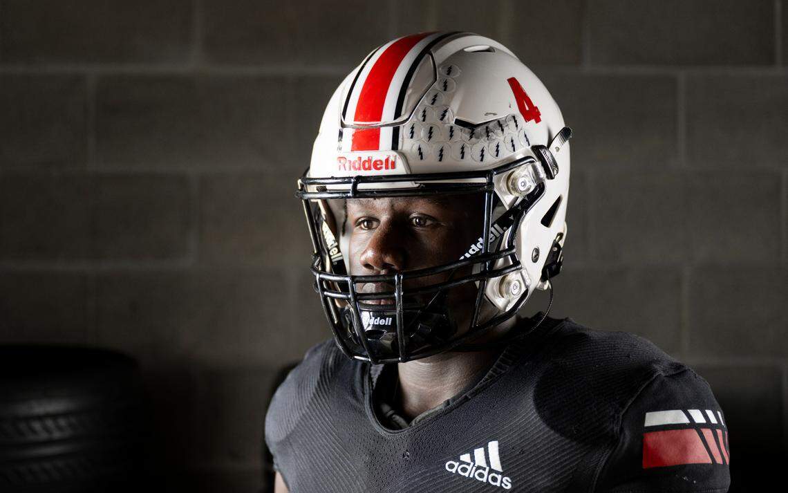 The News Tribune 2024 All-Area first-team defensive line selection Bol Bol, Yelm, poses for a portrait at Mount Tahoma High School, on Sunday, Dec. 8, 2024, in Tacoma.