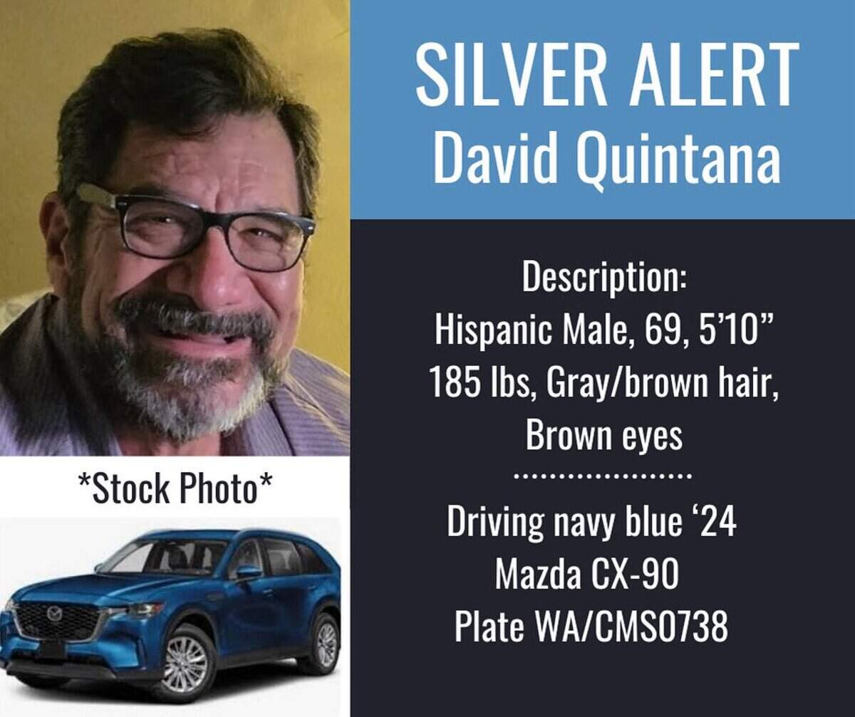 The Pierce County Sheriff’s Office issued a Silver Alert for David Quintana, 69, on August 19, 2025.
