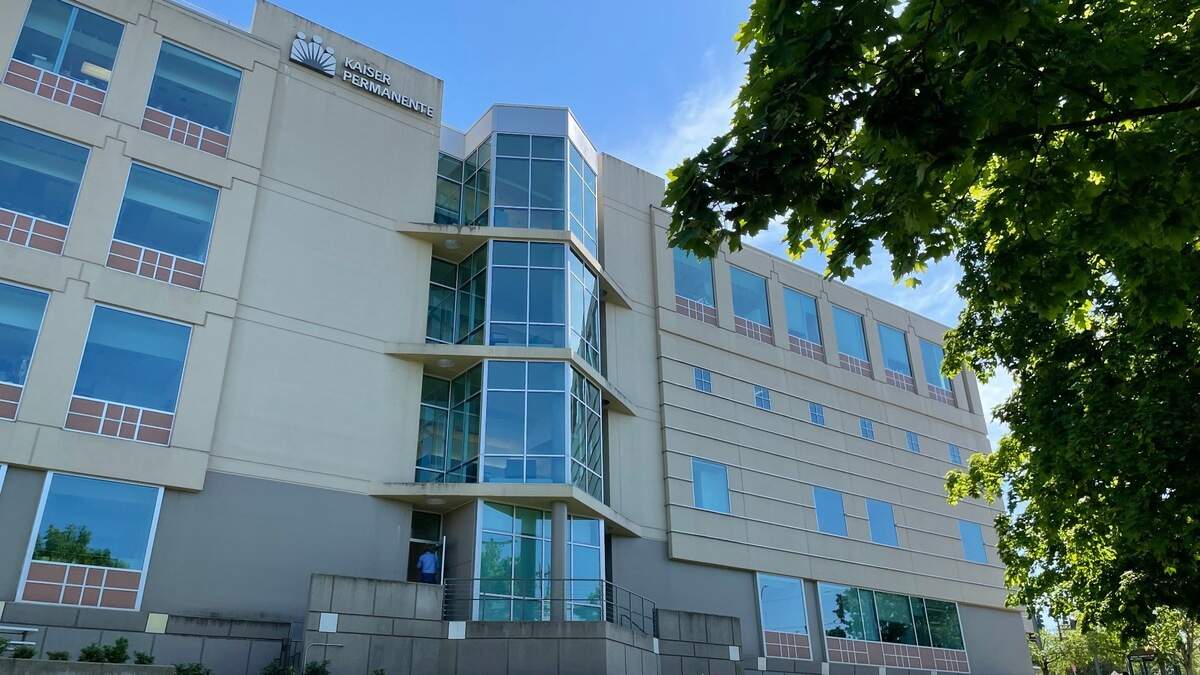 The Kaiser Permanente Tacoma Medical Center is pictured on May 16, 2023. The medical center will pay $140,000 to a Black employee after failing to investigate or prevent repeated racial harassment.