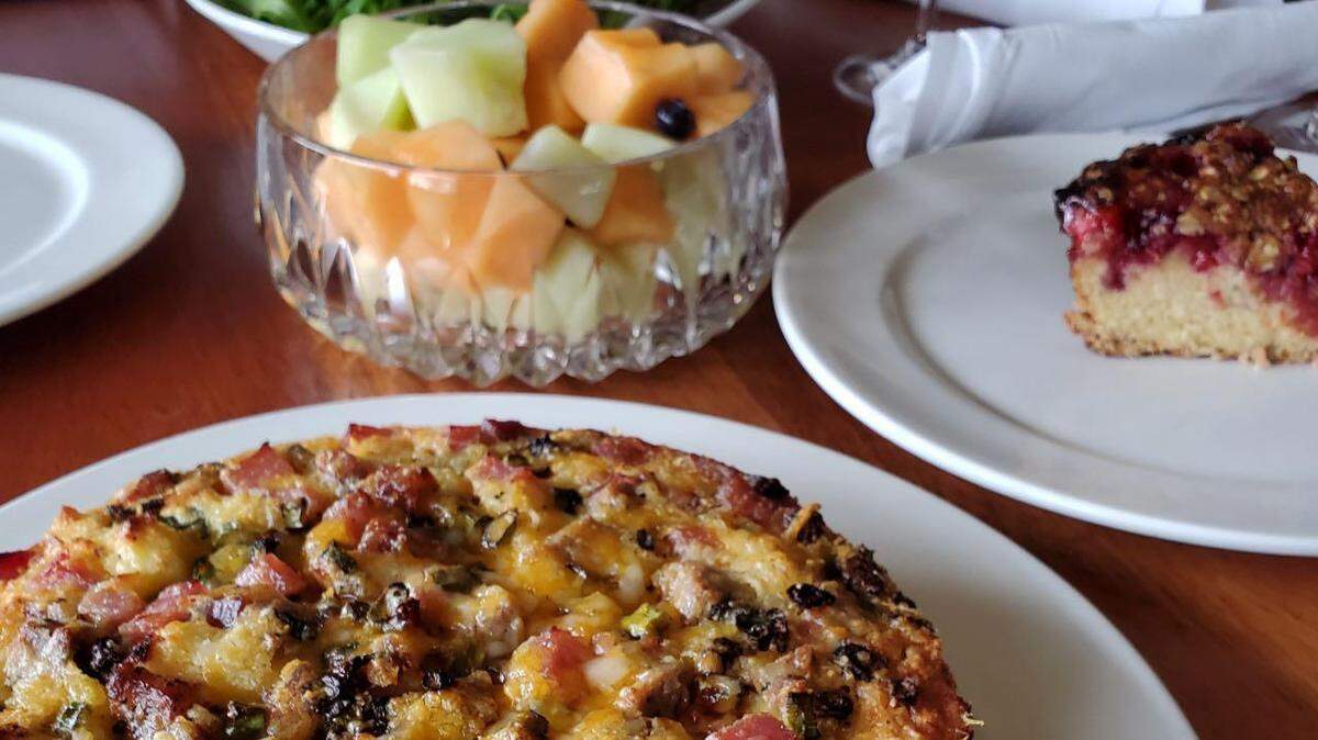 Takeout brunch kits make an at-home Mother’s Day celebration a breeze. Cooks Tavern in Tacom’s North End is offering a strata that travels well, plus salad and a sweet treat. Add mimosas to complete the restaurant experience.
