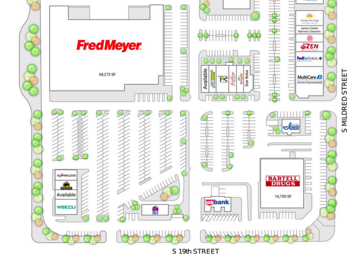 A James Center site map published on property owner Vestar’s website shows location of new Buffalo Wild Wings in bottom left corner.