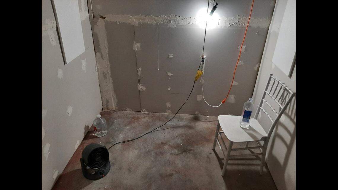 A man is accused of kidnapping a woman from Washington driving to his Oregon home and locking her inside a homemade cell, the FBI said.