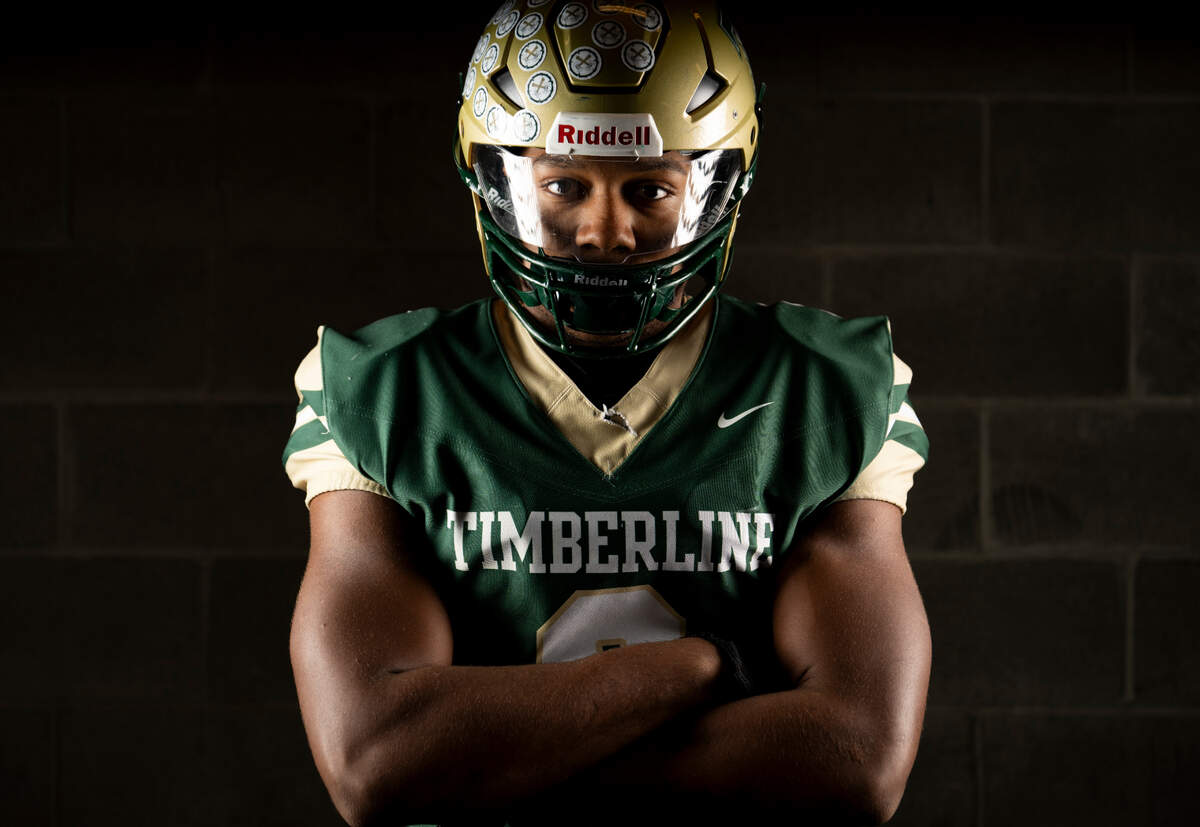 Timberline senior linebacker Darrell Gipson poses for a portrait after being selected as first-team defense for The News Tribune’s 2023 All-Area football team at Mount Tahoma High School, on Sunday, Dec. 10, 2023, in Tacoma, Wash.