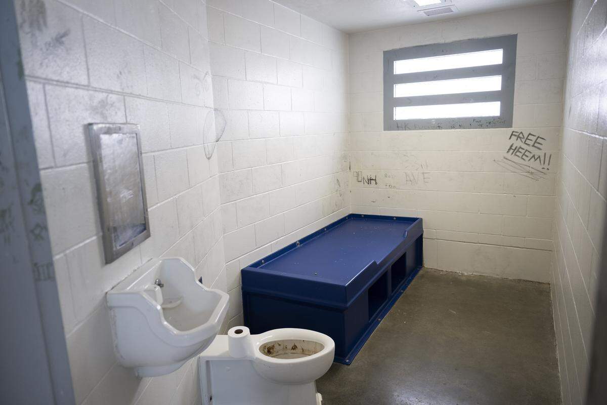 A cell where juvenile residents would live is seen during a media tour of Remann Hall Juvenile Detention Center, on Monday, Aug. 18, 2025, in Tacoma, Wash..