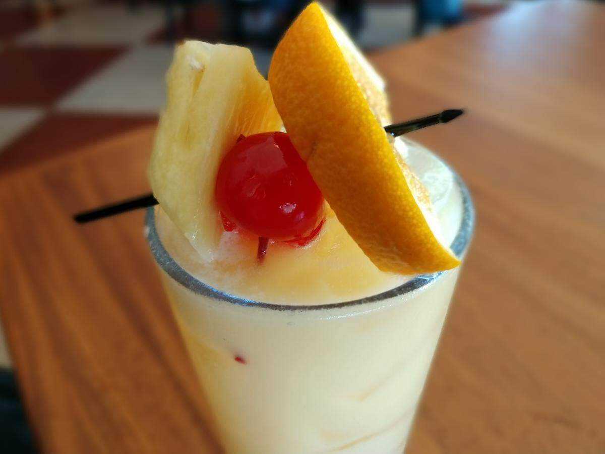 Sweet Leilani, a specialty cocktail on the Hawaiian menu at Cooks Tavern in Tacoma.