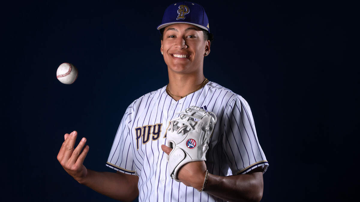 Puyallup senior pitcher Mason Pike is The News Tribune’s All-Area Baseball Player of the Year. He is shown at New Level 360 training facility in Puyallup, Washington, on Tuesday, June 4, 2024.