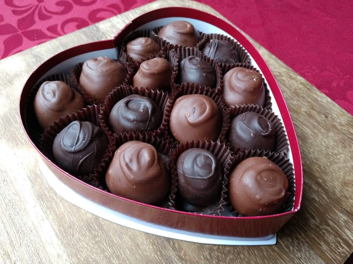 A box of brandied cherries from Johnson Candy Co. in Tacoma’s Hilltop neighborhood.