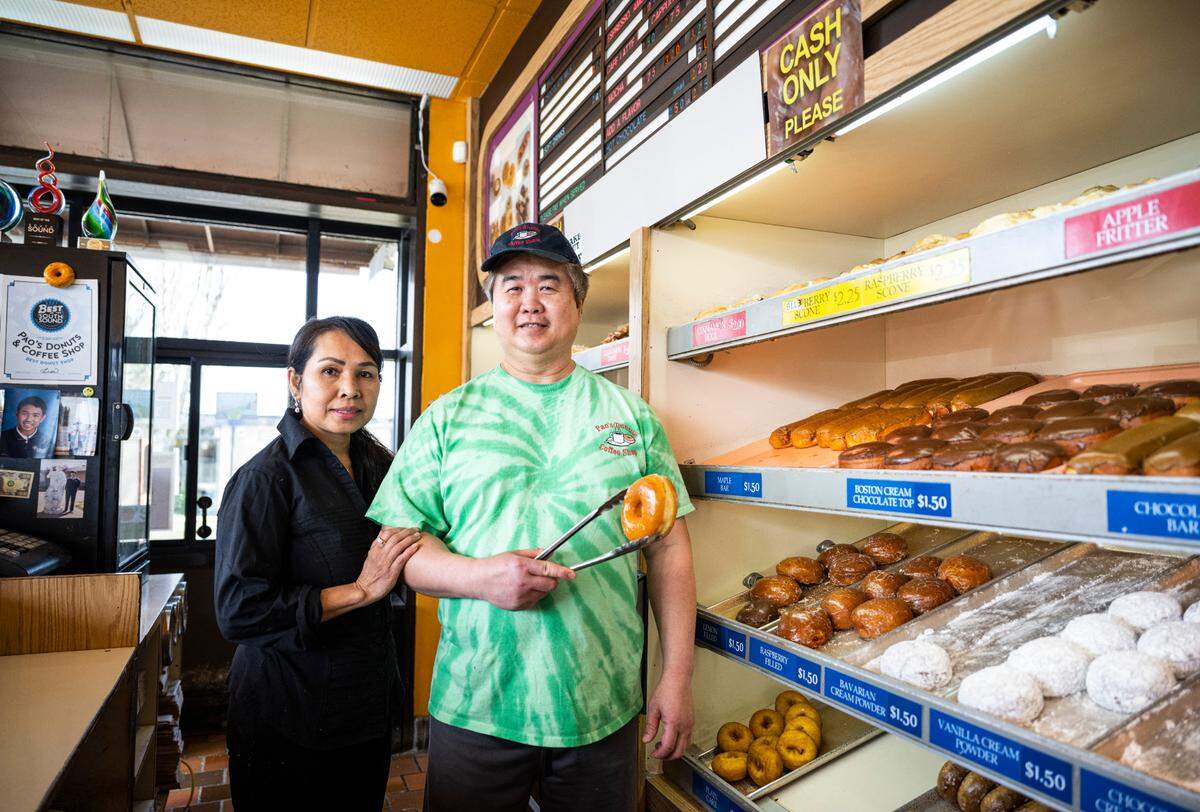 Pao Lo and Morokat Sao opened their shop at 6919 6th Ave. in Tacoma, Wash., in 1996. Nearing 30 years in business, Pao’s Donut is beloved by locals, and it’s easy to see why.