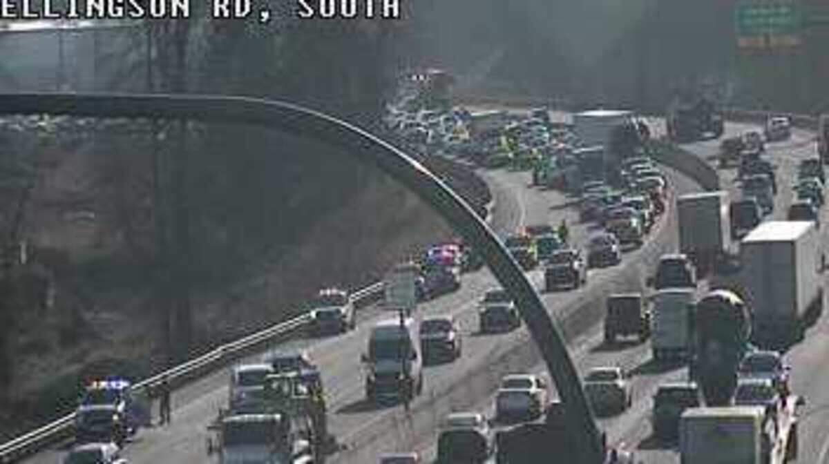 A crash on northbound state Route 167 just south of Ellingson Road has blocked several lanes on Jan. 24, 2025.