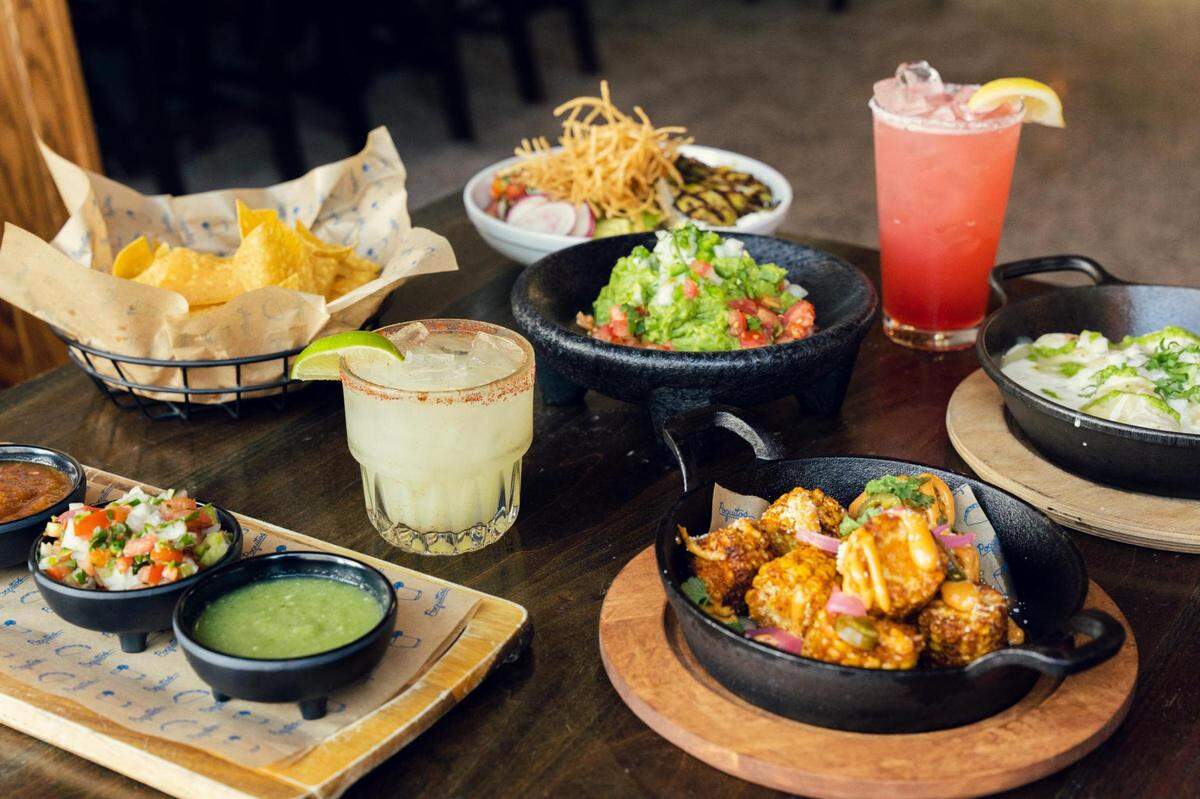 The menu at Poquitos Tacoma is similar to its sister restaurants in Seattle and Bothell, with margaritas, house salsas, tacos and plates with a focus on braised meats and seafood.