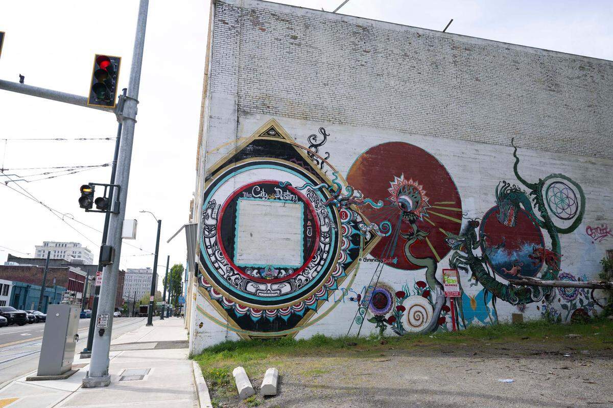 The property at 725 Broadway is for sale for redevelopment, seen Friday, May 3, 2024, in Tacoma, Wash.