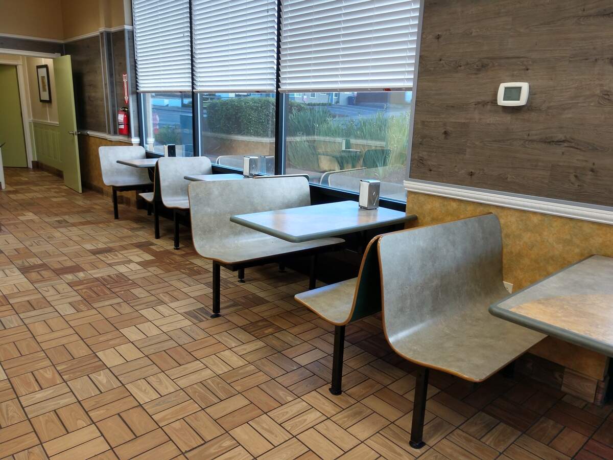 The dining room of Build-A-Burger in Tacoma.