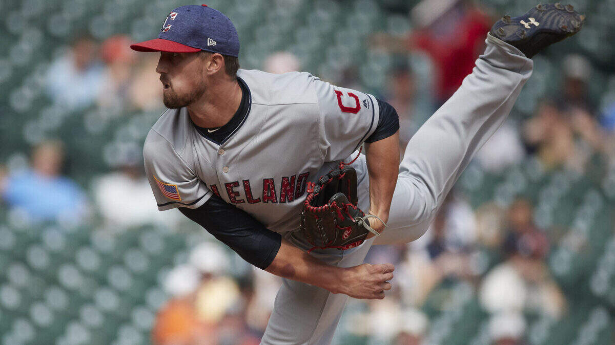Cleveland Indians relief pitcher Shawn Armstrong pitches against the Detroit Tigers in the ninth inning of a baseball game in Detroit, Sunday, July 2, 2017. Cleveland won 11- 8. (AP Photo/Rick Osentoski)
