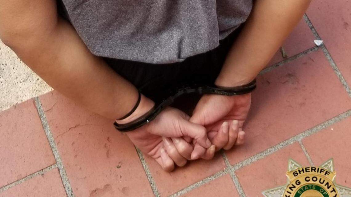 A shopper discovered a woman in her car at a thrift store parking lot in Shoreline, Washington, on Oct. 4, 2021.