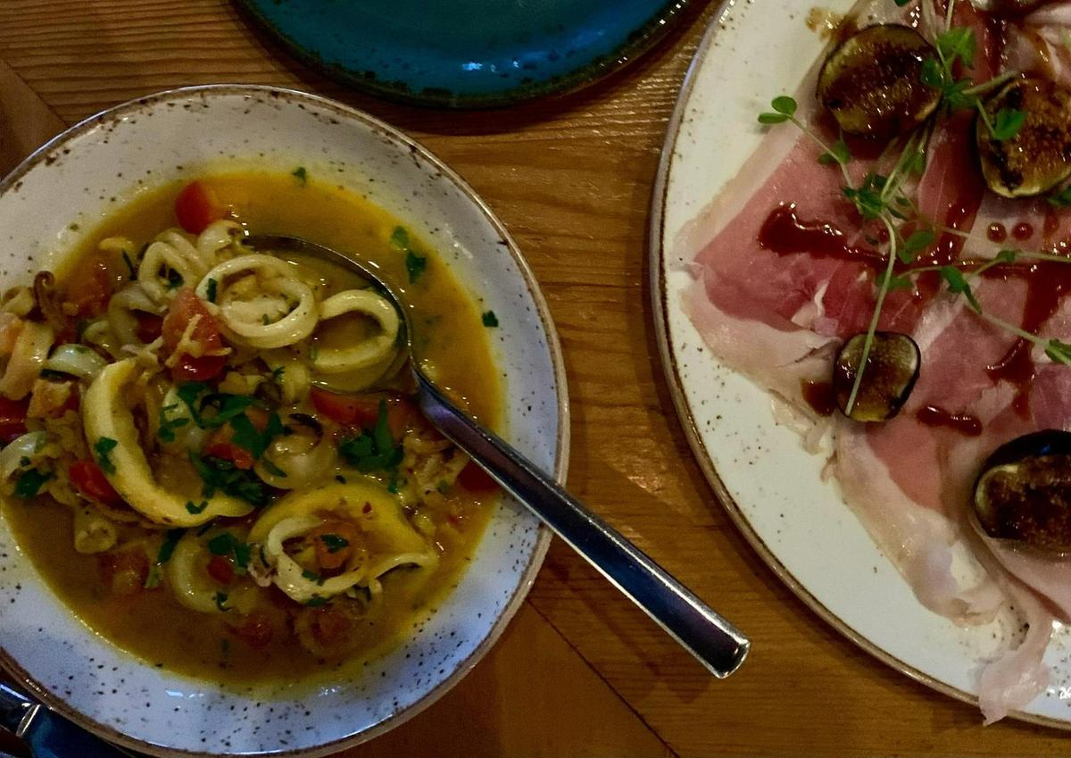 The saffron and garlic calamari has been on the menu since Day 1, but the menu largely varies with the seasons, especially when it comes to produce and fish, all sourced locally and sustainably.