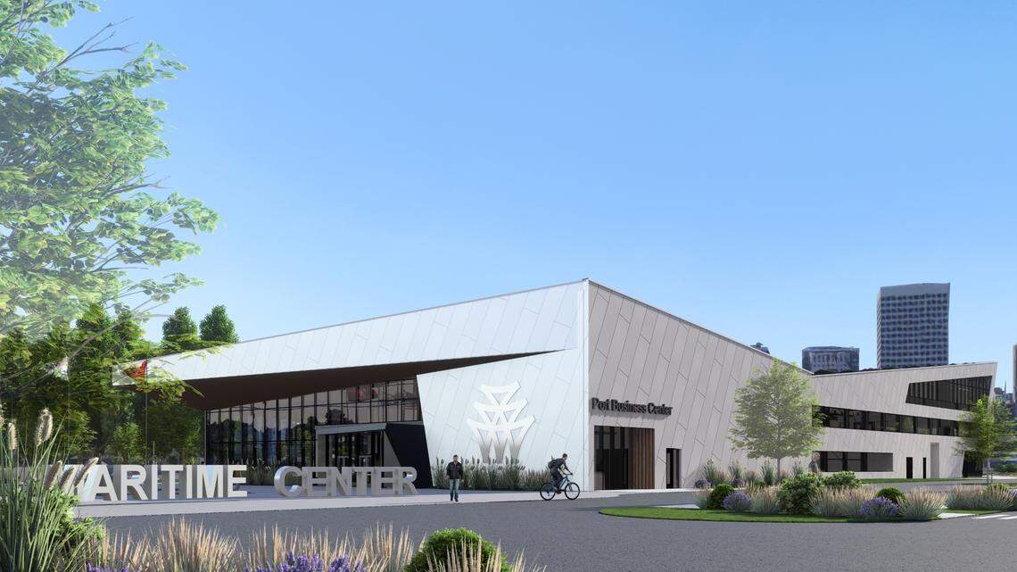 The Port of Tacoma released conceptual photos of what the new Port Maritime Center may look like once it’s built in 2026.