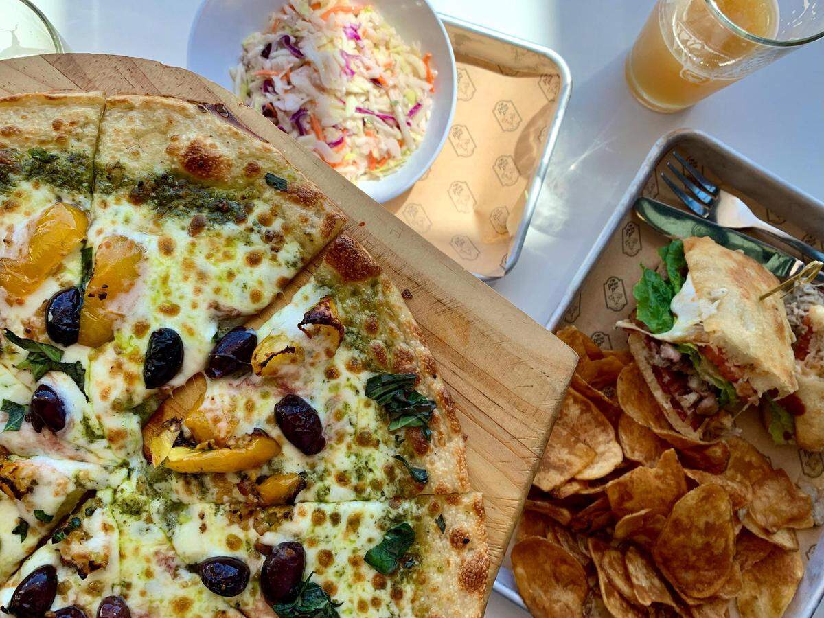 The Redd Dog serves beer-friendly food including sandwiches and pizzas.