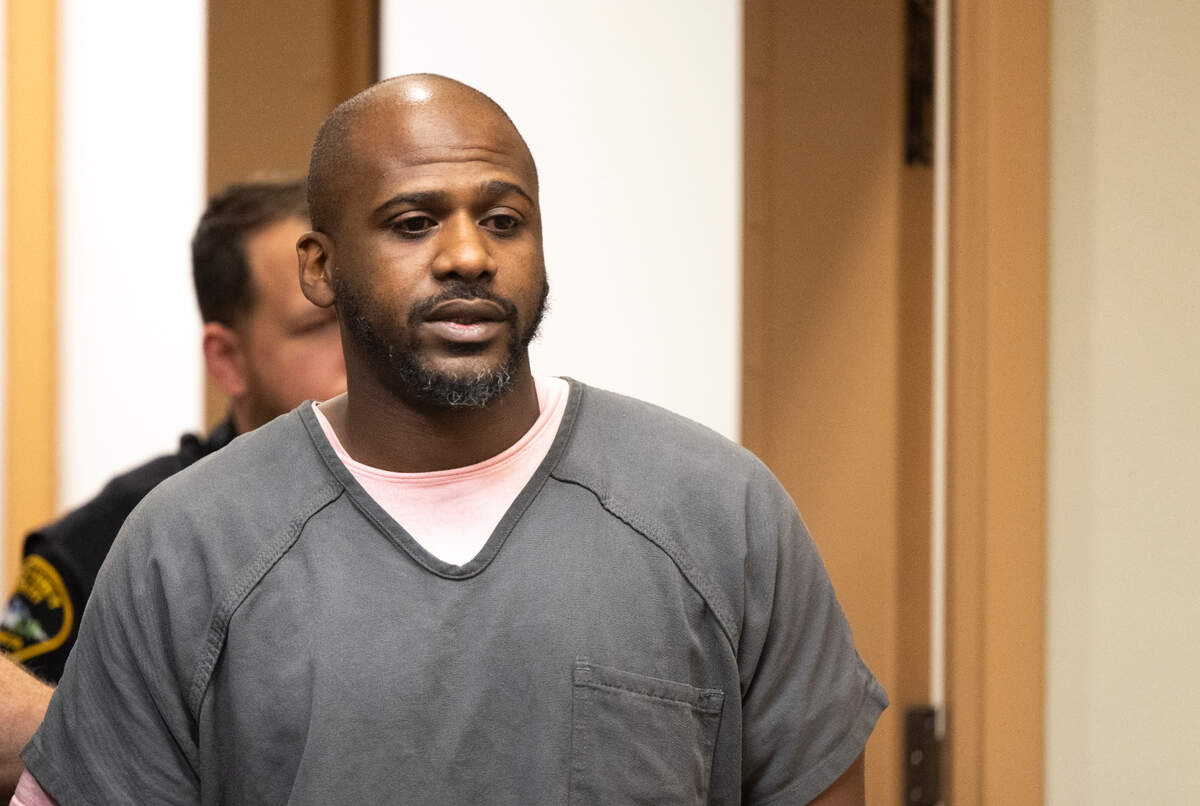 Larie Edward Moorer, 39, was charged with first-degree murder, two counts of first-degree assault and second-degree unlawful possession of a firearm in the Jan. 22, 2024 killing of Leslie Crossley. Photogrpahed at Pierce County Superior Court on Wednesday, Feb. 21, 2024 in Tacoma.