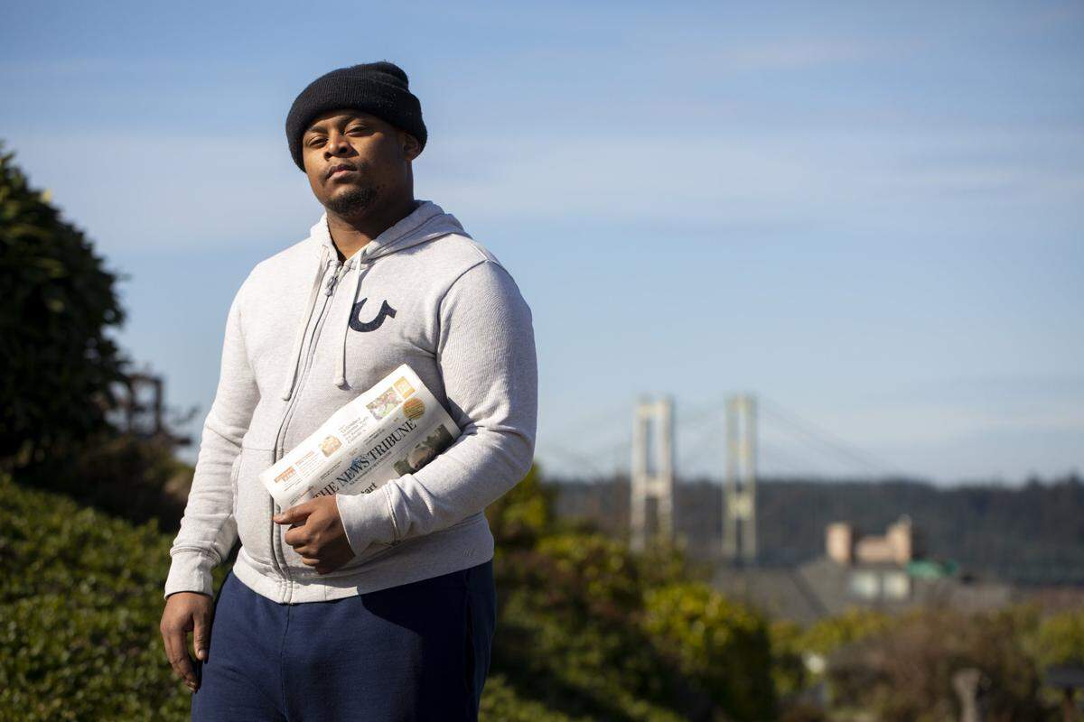 Sedrick Altheimer, 24, was delivering newspapers on his route in the West End of Tacoma late at night in January, when a white SUV started following his car in an intimidating manner. Later, he found out that the driver of the car was Pierce County Sheriff Ed Troyer, who did not identify himself and was not in a police car. After a verbal confrontation, Troyer called in 40+ cops to the scene. “Nobody’s ever messed with me like he did,” said Altheimer, who has delivered newspapers in the area for several years. “He kept following me. Antagonizing me.” Friday March 12, 2021.