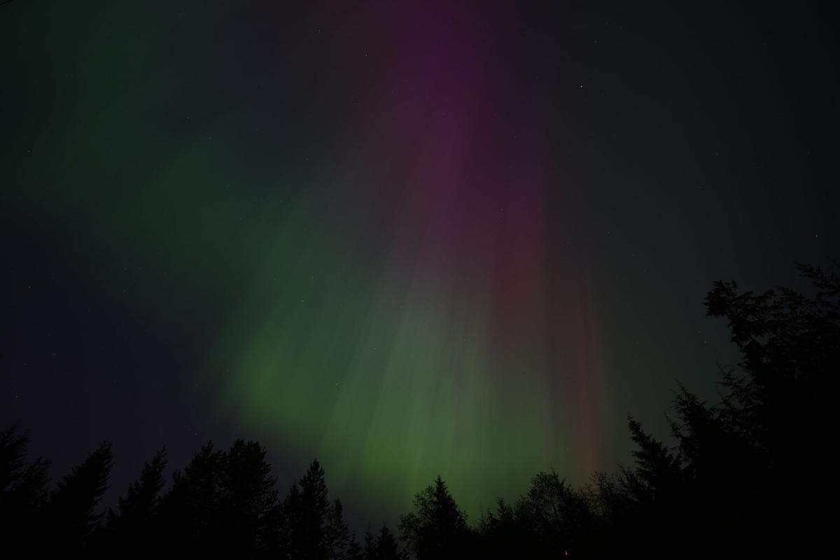 The aurora borealis was seen in most parts of Washington on Friday, including Pierce County.