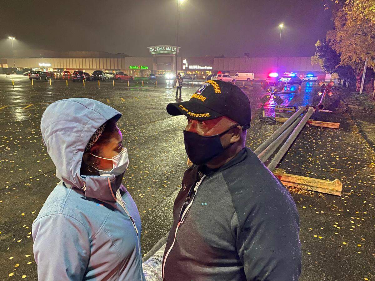 Fredrick Hoskins of Hawaii with his daughter, who declined to be identified, were in the Tacoma Mall Friday night when shots rang out. “There was a boom, boom, boom … boom, boom, boom. Maybe like six shots,” Hoskins said.