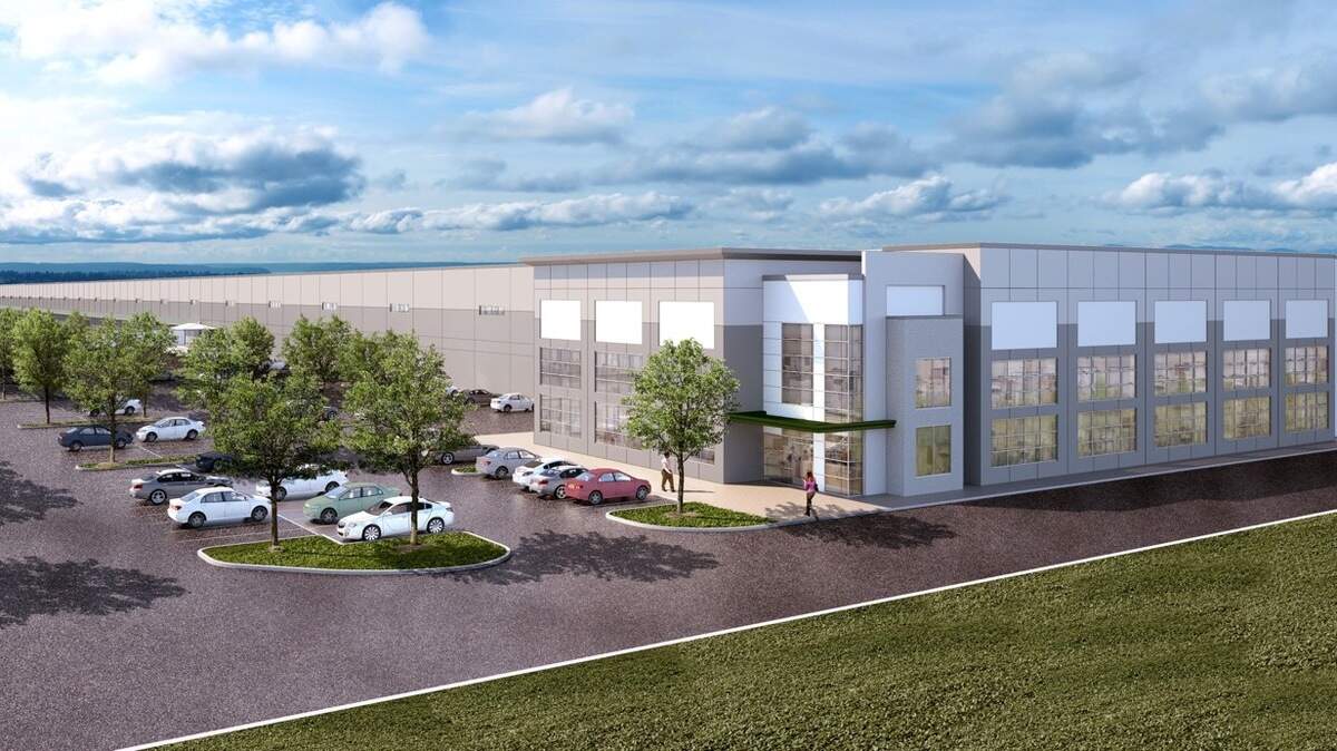 Rendering shows the future Frederickson One development announced by Logistics Property Co. of Chicago.