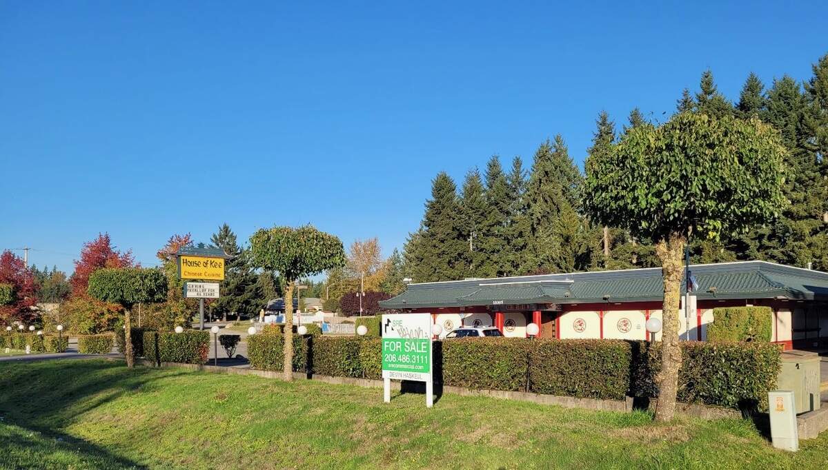 A “For Sale” sign was seen outside the House of Kee site, 15305 Meridian Ave E., Puyallup.