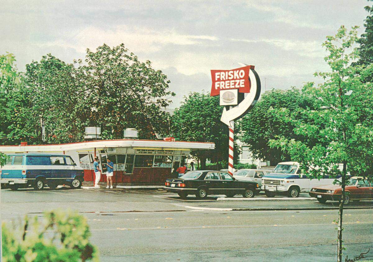 This archival photo shows Frisko Freeze in 1975. The Xitcos have modernized the interior to improve conditions for staff and wait times and quality for customers.