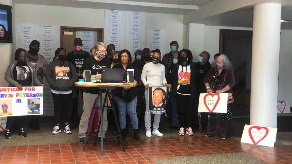 The Washington Coalition for Police Accountability held a press conference the last day of the 2021 legislative session April 25, to talk about progress made and future priorities.