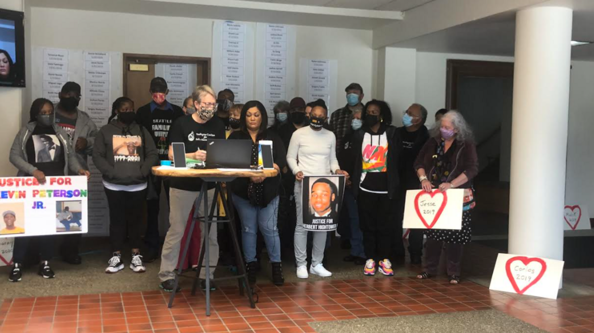 The Washington Coalition for Police Accountability held a press conference the last day of the 2021 legislative session April 25, to talk about progress made and future priorities.