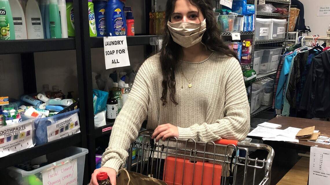 Furloughed from school, kids help out at the food bank, and love it