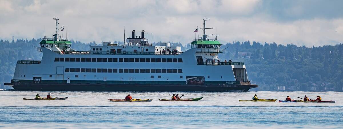 The Chetzemoka ferry runs between Tacoma’s Point Defiance and Vashon Island, May 19, 2024.