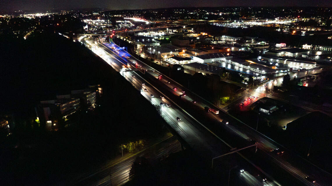 A long stretch of Tacoma highway has gone dark as thieves once again hunt pricey metal