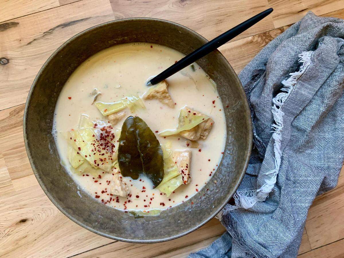 The tom kha from At Thai Restaurant in Tacoma’s South End is rich on coconut milk but almost improves in taste on the second day.