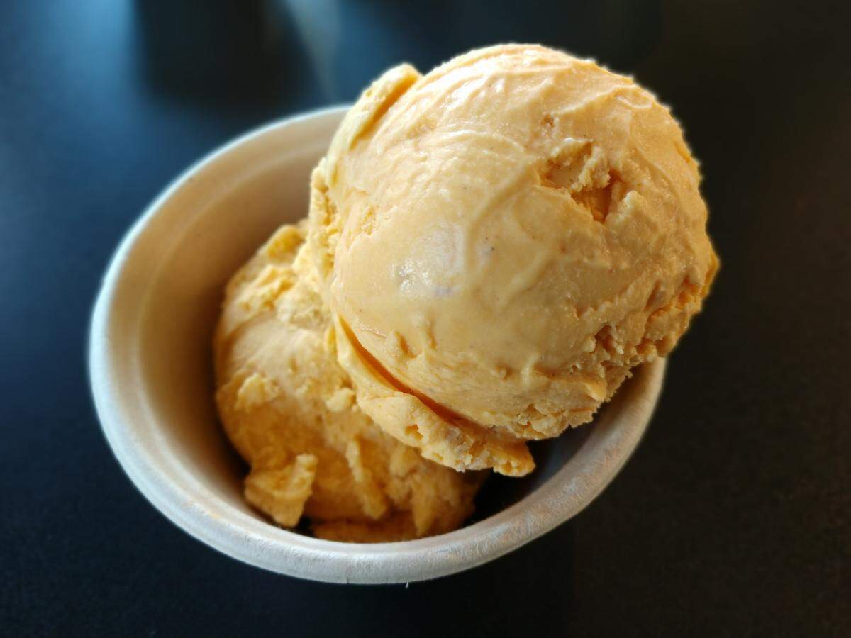 Pumpkin cheesecake ice cream from Bliss Small Batch Creamery.