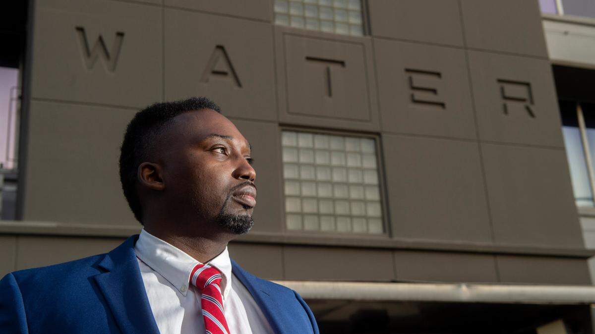 Tacoma Water employee Anthony White alleges he was discriminated against when applying for a management position. “I believe that Tacoma Water engages in a pattern and practice of discriminating against African Americans in hiring for management positions,” White said in the complaint. Photo taken outside of Tacoma Public Utilities headquarters on March 17, 2021.