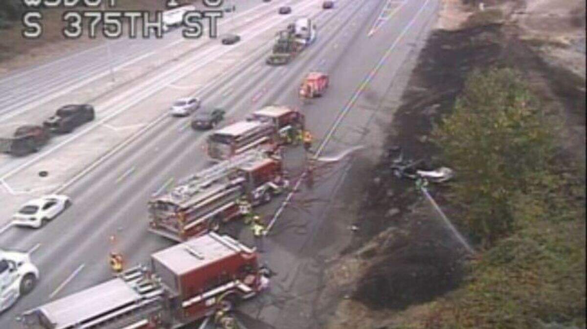 Tacoma firefighters were on the scene in Fife where a car caught on fire Monday afternoon.