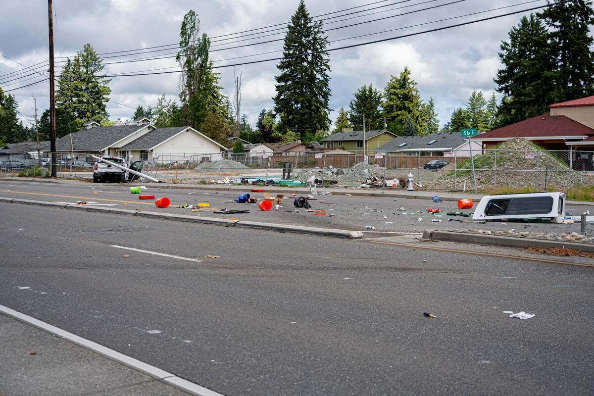 A Spanaway road was closed after a vehicle collision, Pierce County deputies said. It occurred on 176th Street East, and the crash is being investigated.