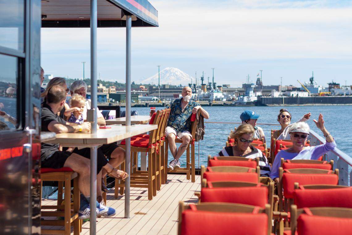 Salish Sea Tours makes one of its first voyages Thursday, June 24, from Miner’s Landing on the Seattle waterfront. The Elliott Bay tour’s narration shares the history of the city and its Indigenous people. Owner Kyle Griffith, an enrolled member of the Chinook Indian Nation, said the tour is a tangible representation of tribes coming together.