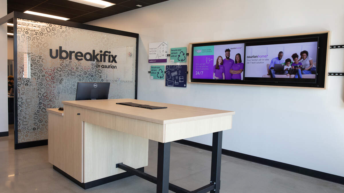 uBreakiFix can be found in the Pioneer Crossing shopping center.