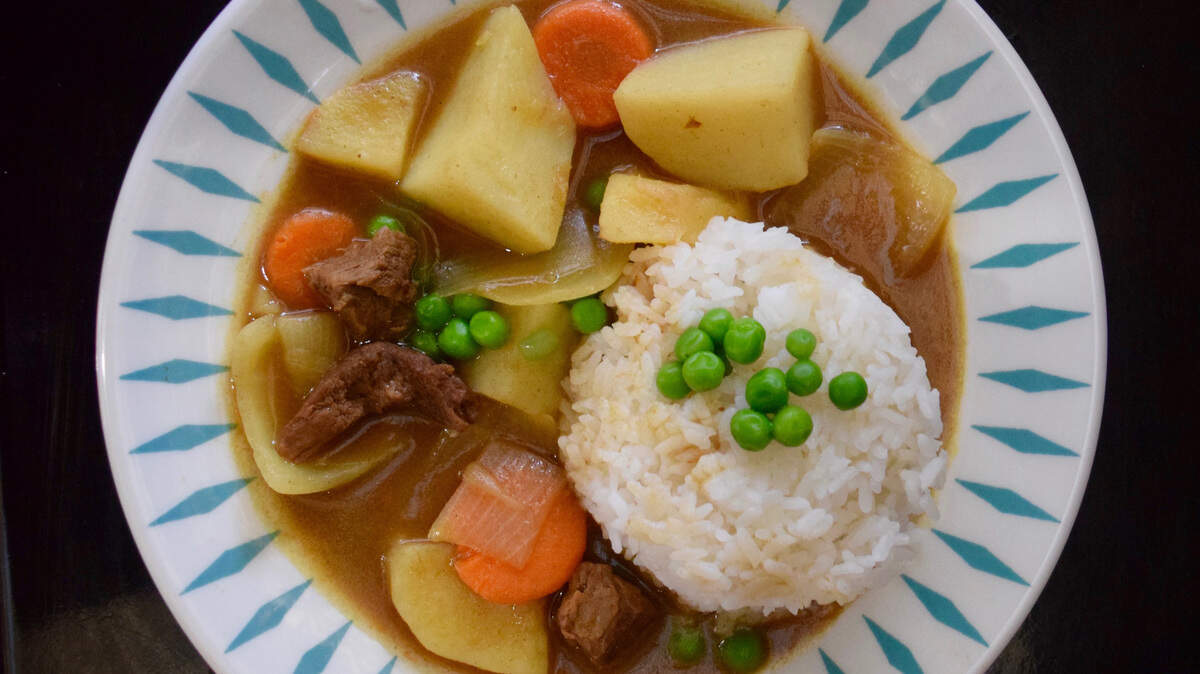 A bowl of Japanese curry from the 2017 Tacoma Buddhist Temple Fall Food & Crafts Bazaar.