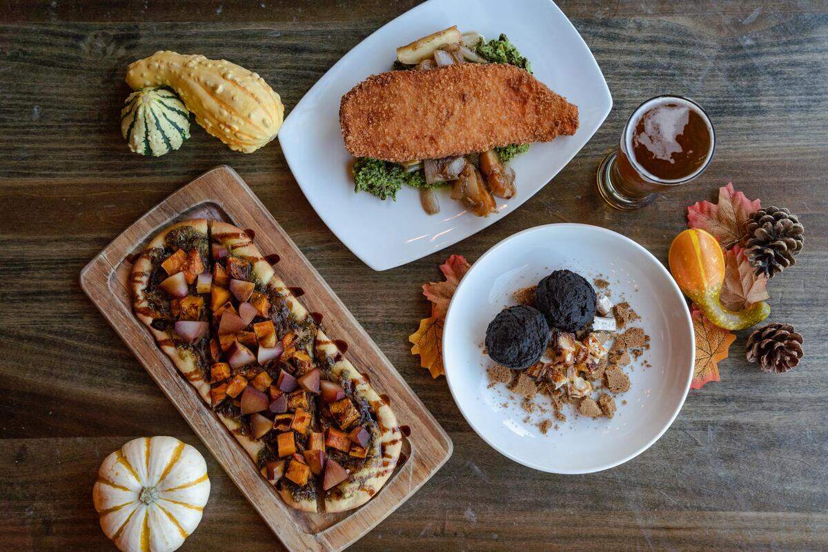 Rhein Haus Tacoma always has great Bavarian-inspired fare, but for autumn, chef Kelly Wilson introduces some vegan dishes including flammkuchen with butternut squash, a schnitzel made from sweet potatoes, and a s’mores cake with a toasted aquafaba “marshmallow.”