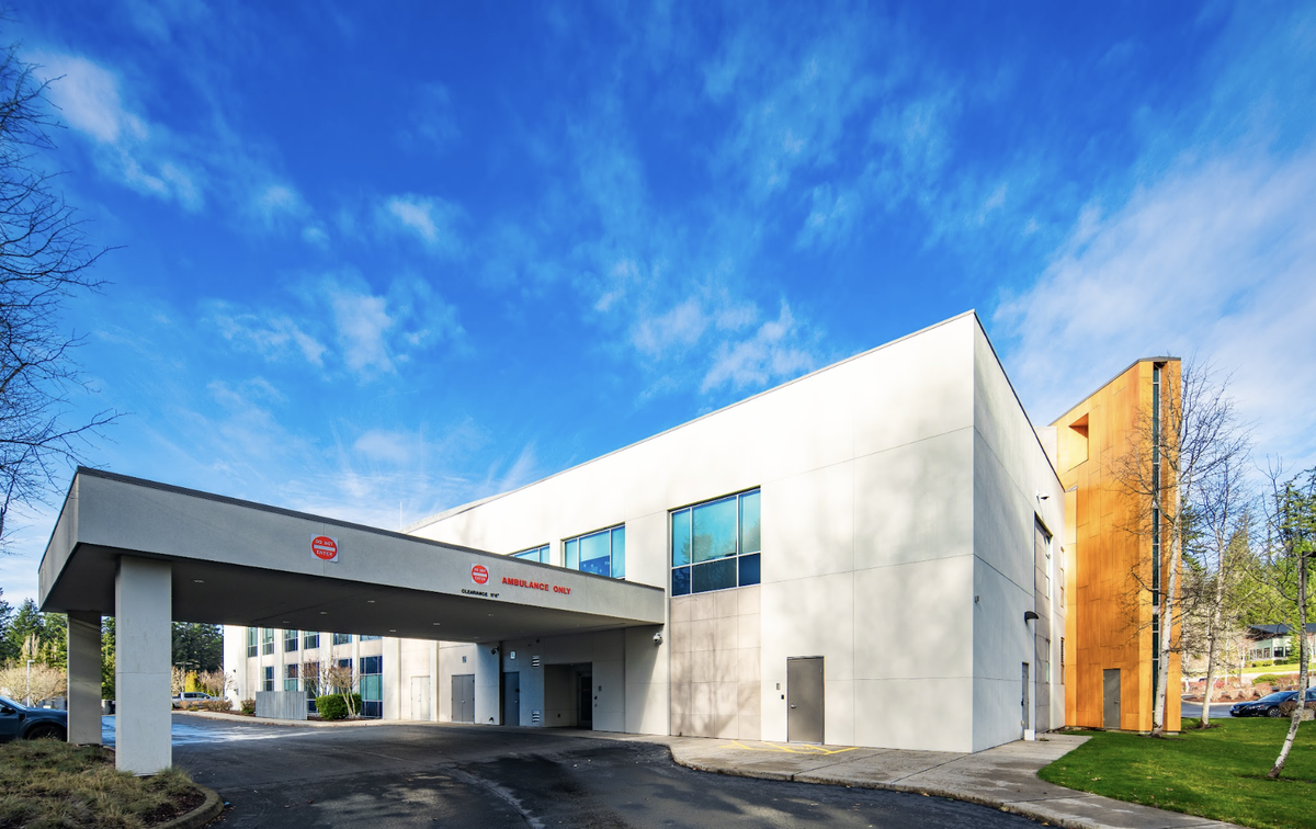 The ambulance entrance to the new VMFH emergency department/urgent care facility in Port Orchard.