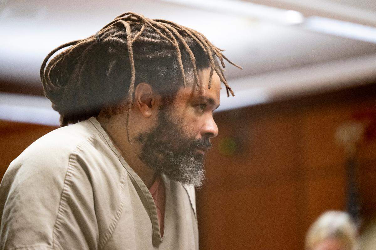 Jacques Dothard pleads guilty to second-degree murder and other charges related to the May 23, 2022 killing of a Beacon Plumbing plumber, Thomas Lorezca, in Pierce County Superior Court, on Thursday, June 27, 2024, in Tacoma, Wash.
