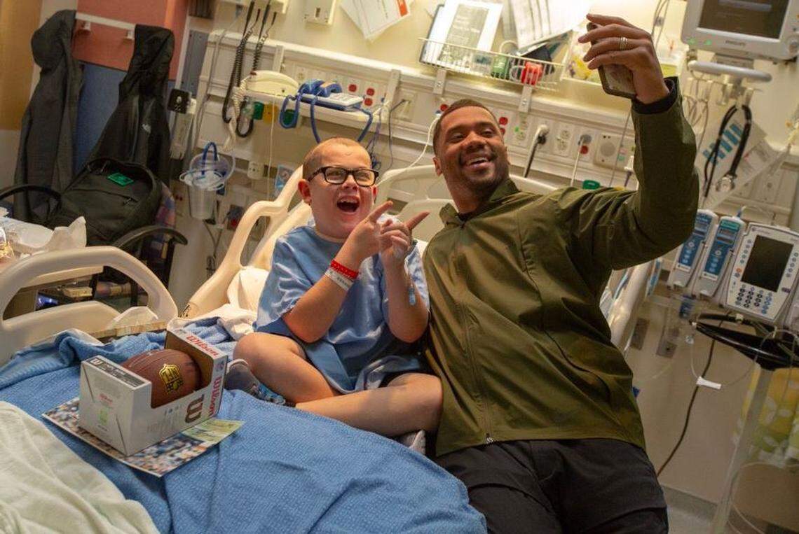 “Kick butt!” That’s what little Mason thinks of Russell Wilson’s weekly visits to Seattle Children’s hospital. The Seahawks quarterback’s been doing it since his first months in the NFL and in Seattle. That was nine years ago. They are acts far more important than fourth-quarter comebacks and football wins.