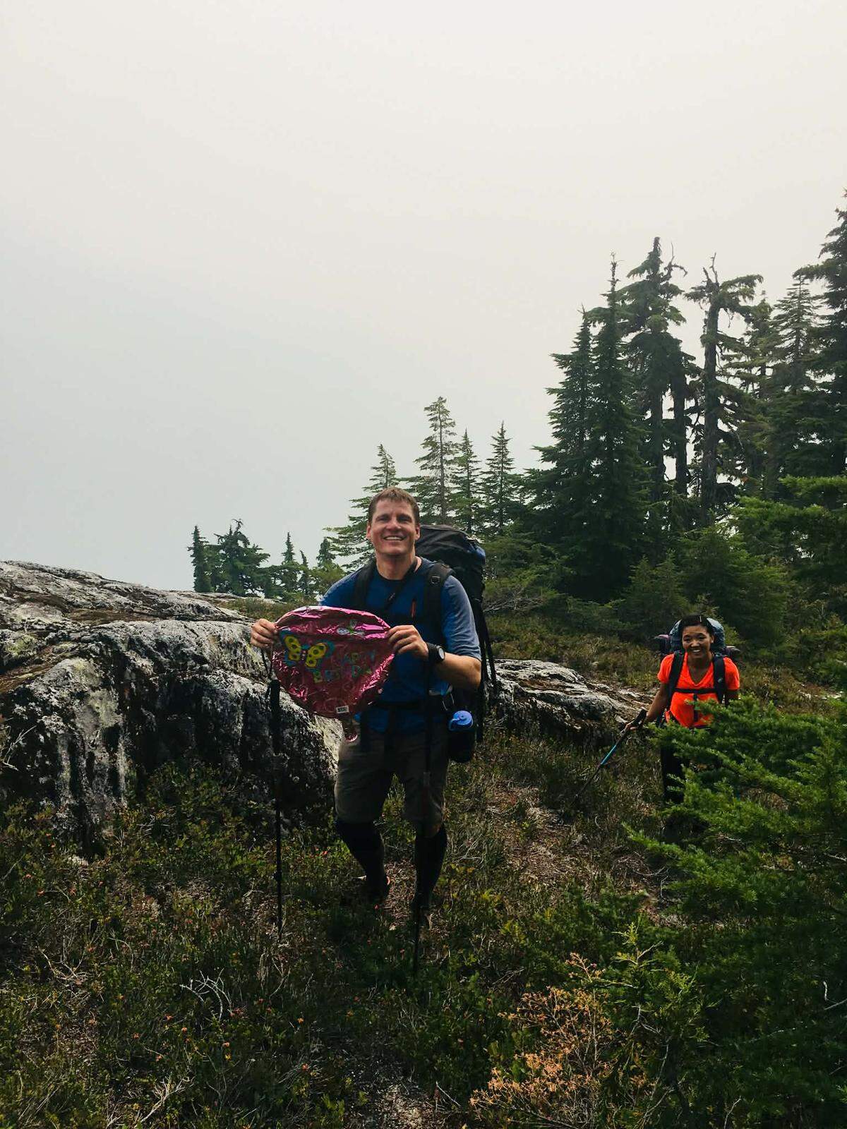 Jiri Richter (left) and Meredith Mosman (right) during a climb.