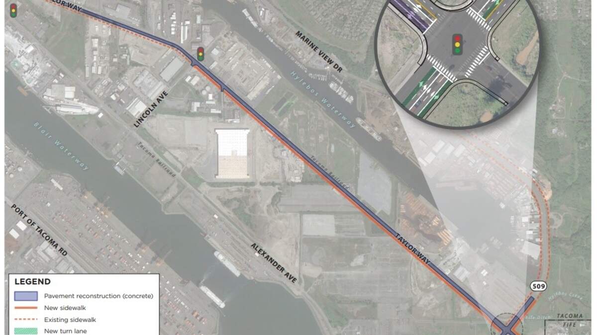 Crews will begin work this week on a year-long $24 million project to improve a stretch of Taylor Way in the Port of Tacoma. The project will replace the road, add pedestrian facilities and reduce congestion.