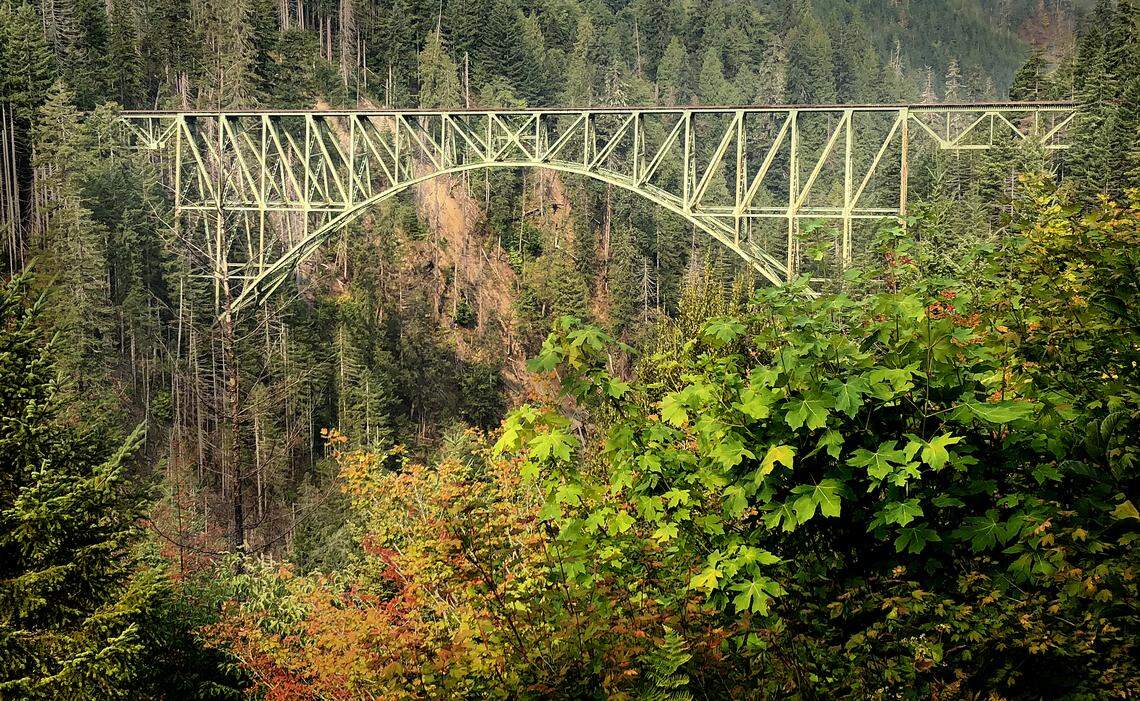 The Vance Creek Bridge has become a magnet for young people, eager to illegally climb it and shoot selfies for social media. The bridge is dangerous, says its owner, the Green Diamond Resource Company.