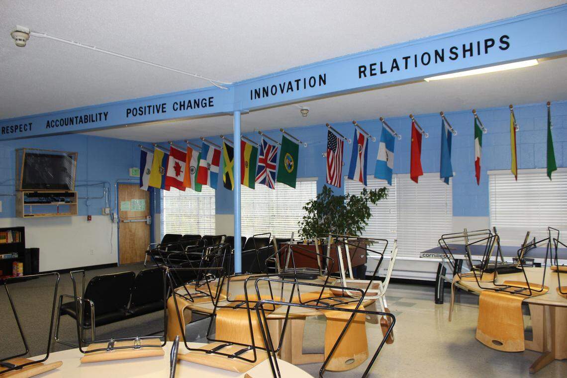The main room inside the Selma Carson Home in Fife.